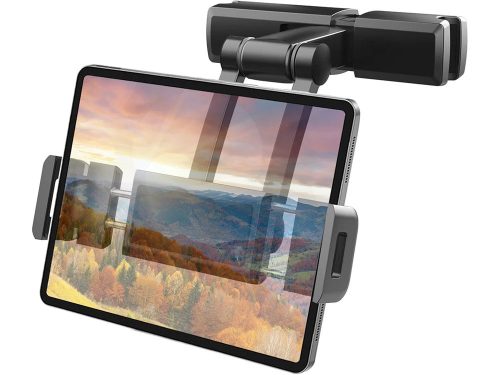 Fejtámlára rögzíthető autós tablet, telefon tartó - állítható