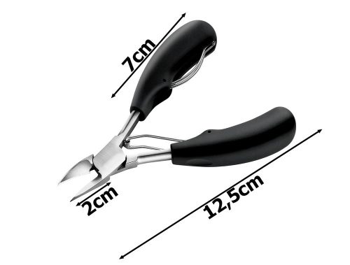 Rozsdamentes acél körömcsipesz, 20 mm-es penge, 12,5 cm