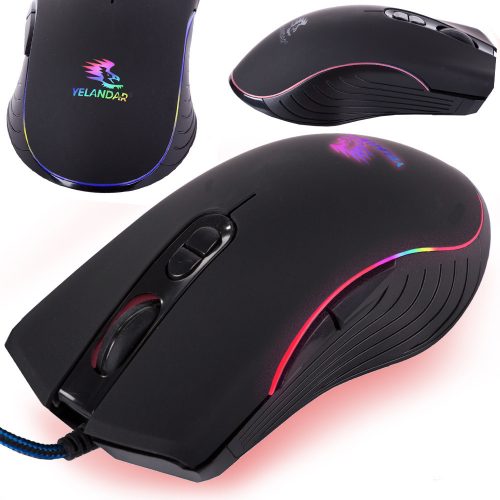Vezetékes optikai egér laptop pc rgb fény