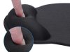 Memóriahabos ergonomikus gél egérpad csuklótámasszal - Fekete 