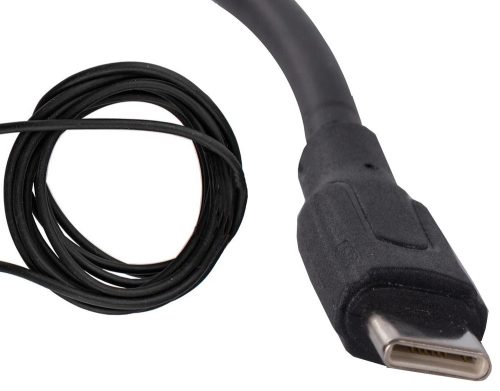 Erős hosszú töltő kábel usb-c típusú 140 cm, fekete