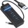 Hub usb 3.0 elosztó 4 portos adapter, fekete 
