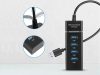 Hub usb 3.0 elosztó 4 portos adapter, fekete 