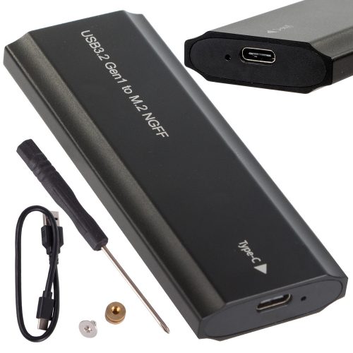 Hdd adapter box m.2 sata ngff usb 3.1 usb typ-c 2230-2280mm