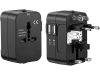 Univerzális utazási hálózati adapter – USA, EU, AUS átalakító 2x USB-vel