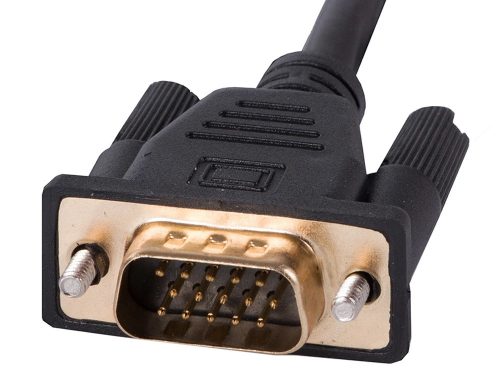 HDMI - VGA átalakító kábel 1.3m Full HD, 1080p, fekete