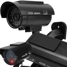  Dummy kamera led megfigyelő napelemes kültéri fali álkamera, villogó diódával