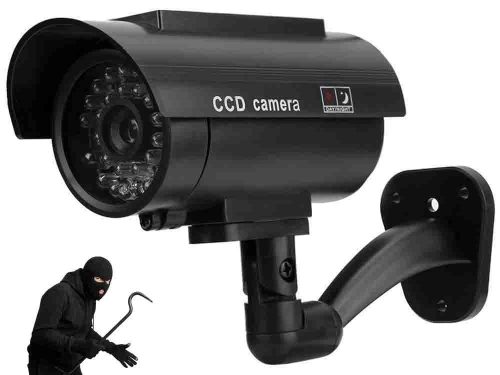 Dummy kamera led megfigyelő napelemes kültéri fali álkamera, villogó diódával
