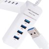 Hub usb 3.0 elosztó 4 portos adapter, fehér 