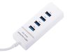 Hub usb 3.0 elosztó 4 portos adapter, fehér 