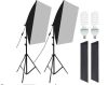 Stúdió Softbox Szett 2x135W – 50x70 cm Folyamatos Fényű Fotó és Videó Lámpa Állvánnyal