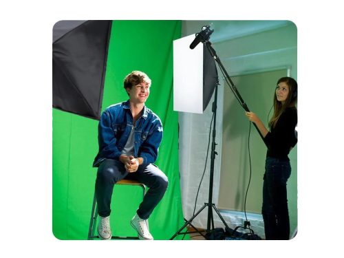 Stúdió Softbox Szett 2x135W – 50x70 cm Folyamatos Fényű Fotó és Videó Lámpa Állvánnyal