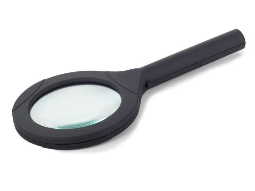 Kézi olvasónagyító LED-világítással, 3× nagyítás, 80 mm