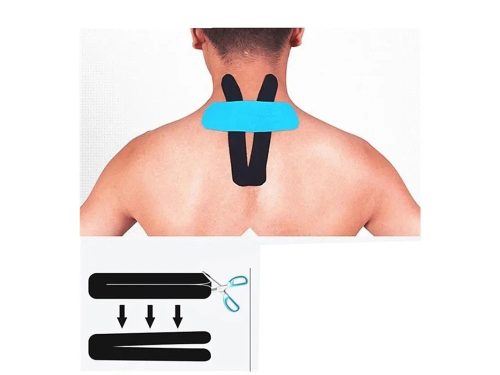 Kineziológiai taping szalag 5 cm x 5 m fekete sporttapasz