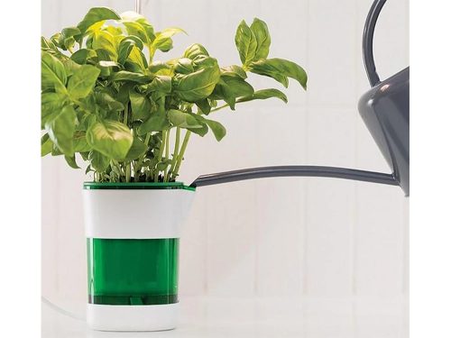 Automata öntözésű virágcserép beépített növénytermesztő lámpával, 6 led 4UV 