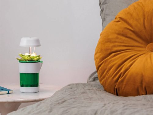 Automata öntözésű virágcserép beépített növénytermesztő lámpával, 6 led 4UV 