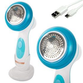   Nagy méretű USB-s textilborotva újratölthető akkumulátorral, tartó állvánnyal
