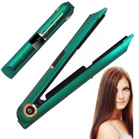   Hordozható Akkumulátoros Hajvasaló 2 az 1 ben Külső Akkumulátorral, zöld