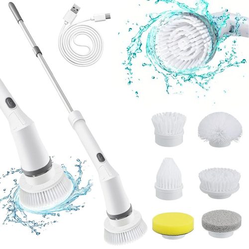 Elektryczna szczotka obrotowa do fug kafli mop z 6 końcówkami tornado