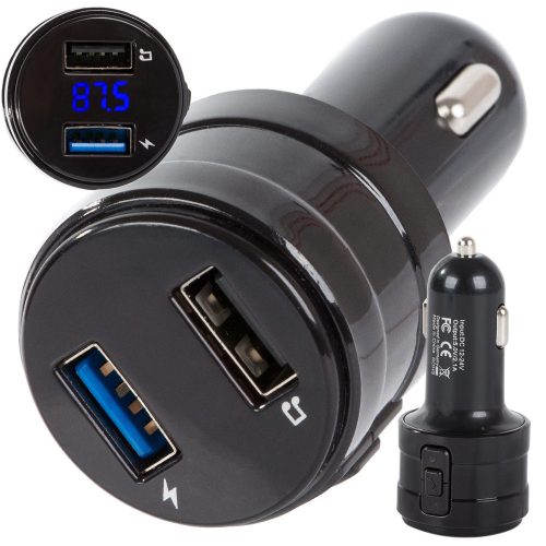 Fm transmitter mp3 kéktooth töltő 2x usb audio autótöltő