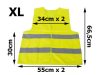 Fényvisszaverő biztonsági mellény sárga - XL