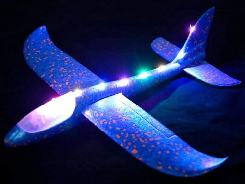 Hungarocell aerodinamikus repűlő LED világítással 47cm, kék