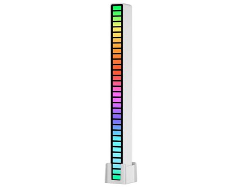 Ritmusra világító LED RGB Lámpa rúd, 18 fény móddal, fehér