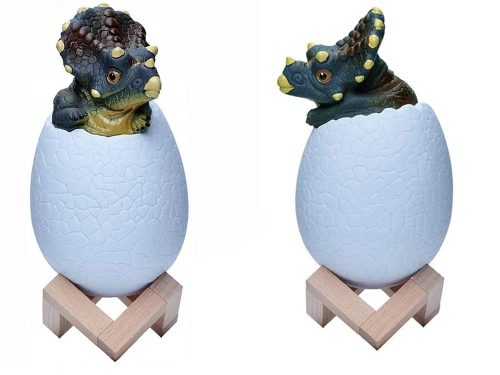 Dinoszaurusz éjszakai fény triceratops tojás rgb led világító tojás gyerekeknek