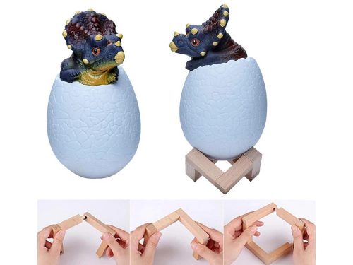 Dinoszaurusz éjszakai fény triceratops tojás rgb led világító tojás gyerekeknek