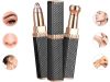 USB-s női arctrimmer és szemöldöknyíró, 2 fej, LED, fekete