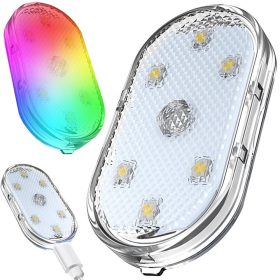   Autó beltéri 6 led lámpa rgb világítás vezeték nélküli