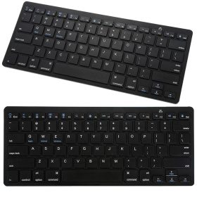   Vezeték nélküli, vékony bluetooth billentyűzet pc/ipad/mac kompatibilis, fekete
