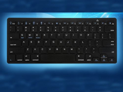 Vezeték nélküli, vékony bluetooth billentyűzet pc/ipad/mac kompatibilis, fekete