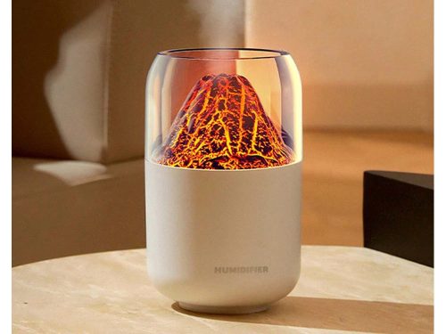 Ultrahangos vulkán aromadiffúzor és párásító Led világítással, USB-vel