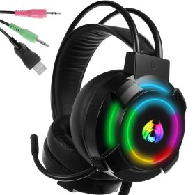   Vezetékes gamer fejhallgató led rgb háttérvilágítással, mikrofonnal 5.1