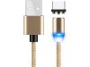 Mágneses töltőkábel 3w1 micro typ-c usb lightning 1m