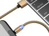 Mágneses töltőkábel 3w1 micro typ-c usb lightning 1m