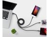 3in1 usb kábel telefonhoz villám kábel iphone micro usb type-c 1.2m