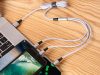 3in1 usb kábel telefonhoz villám kábel iphone micro usb type-c 1.2m