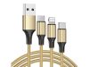 3in1 usb kábel telefonhoz villám kábel iphone micro usb type-c 1.2m
