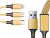 3in1 usb kábel telefonhoz villám kábel iphone micro usb type-c 1.2m