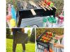Utazó grill hordozható összecsukható faszén kemping grill