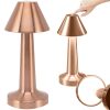 Hálószobai asztali éjjeli lámpa, vezeték nélküli, érintő szenzorral, rose gold