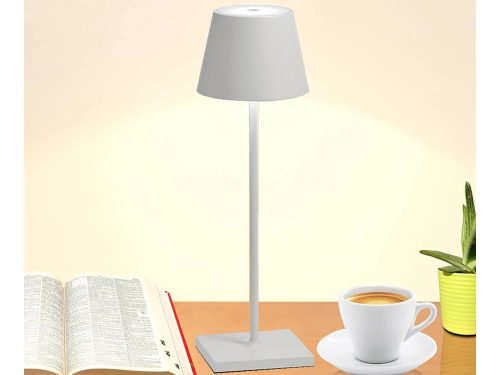  Asztali éjjeli vzeték nélküli usb lámpa állítható fényerővel, 38 cm, fehér