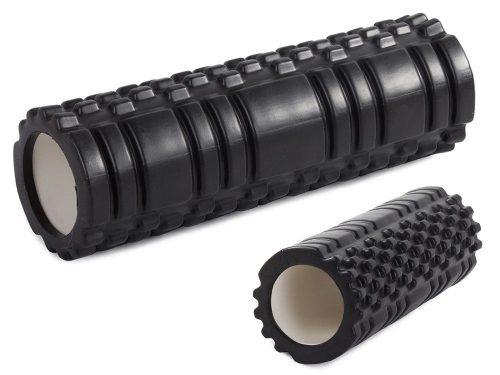 Fekete masszázshenger 30 cm CrossFit edzőgörgő