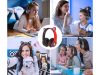 Vezeték nélküli fejhallgató bluetooth rádió fm mp3 cica füles led háttérvilágítással - piros