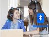Vezeték nélküli fejhallgató bluetooth rádió fm mp3 macska füles led háttérvilágítással, fehér
