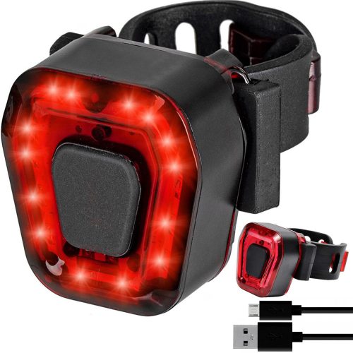 Kerékpár hátsó lámpa 14 led kerékpárhoz piros fény erős hátsó usb akkumulátorhoz