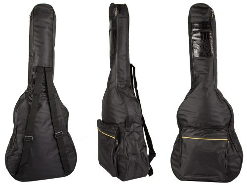 Akusztikus klasszikus gitár tok zsebekkel merevítőkkel gitártartó
