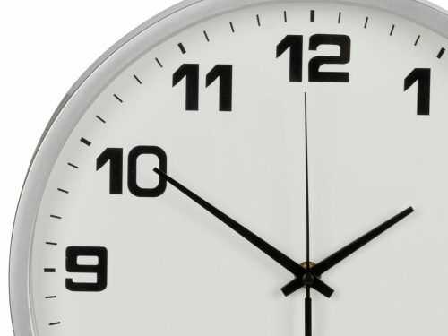 Csendes működésű kerek falióra másodpercmutatóval, 25 cm